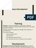 Training & Development: 1 Human Resource Management