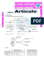 Ficha Que Es Un Articulo para Quinto de Primaria