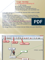 Lesson 1: Introduction To Sketchup (1) : The Working Environment