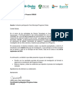 Invitación A DOCENTES y Respectivos Formatos de Permiso (FERIA MUNICIPAL)