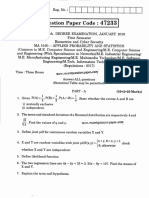 Ma5160 Applied Probability and Statistics 1 PDF