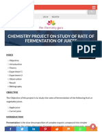 Chemistry Project On Study of Rate of Fermentation of Juices