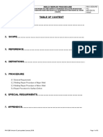 Weld Repair Procedure