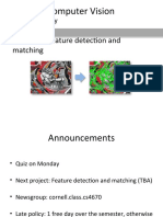 CS4670: Computer Vision: Lecture 5: Feature Detection and Matching