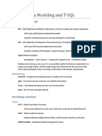 Data Modeling and T-SQL: Meetings / Methodology