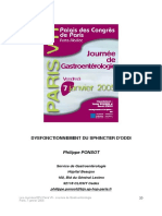 Dysfonctionnement Du Sphincter D'oddi 2005