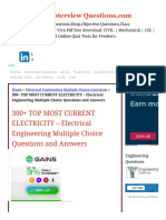 300+TOP CURRENT ELECTRICITY Multiple Choice Questions & Answers