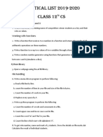 Computer Science Practical List