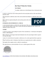 Maths Class 9 Notes For Circles