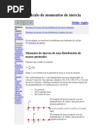 Cálculo de Momentos de Inercia