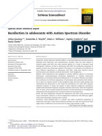 Recollection in Adolescents With Autism Spectrum Disorder: Special Issue: Research Report