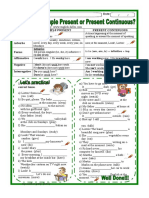 Present Continuous Worksheet