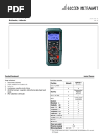 Metra: Multimeter, Calibrator