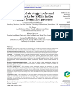 The Use of Strategy Tools and Frameworks by Smes in The Strategy Formation Process