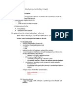 Manufacturing Considerations in Liquids: - Water Condensate ...................... - Steam .................