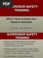 Supervisor Safety Training