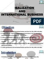 Globalization AND International Business: Presented By: Group 4