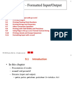 Chapter 9 - Formatted Input/Output: Outline