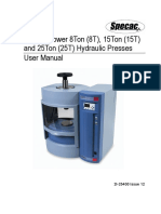 Atlas™ Power 8ton (8T), 15ton (15T) and 25ton (25T) Hydraulic Presses User Manual