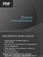 TÉCNICAS ARGUMENTATIVAS-Argumentos Cuasilógicos Ok