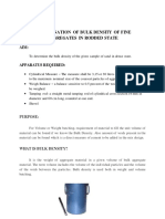 Determination of Bulk Density of Fine Aggregates in Rodded State