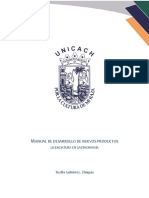 Manual de Diseño y Desarrollo Nuevos Productos 5o Sem Gastronomia II Plan