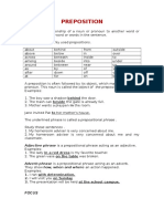 Preposition: Study These Sentences