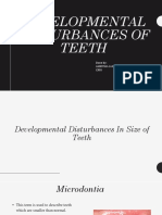 Developmental Disturbances of Teeth