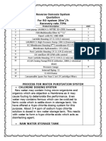 Reverse Osmosis System Quotation For RO System 20m /H Recovery Rate 73%