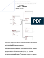 Active Databases: PSG College of Technology, Coimbatore - 4 Department of Applied Mathematics and Computational Sciences