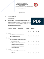 QUESTIONNAIRE, Problem, Framework