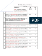 Bill of Quantities - Civil Works Plot # 78