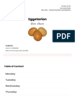 Eggetarian: Diet Chart Diet Chart