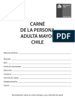 Carné de La Persona Adulto Mayor Chile