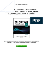 Minitab Handbook Updated For Release 14 by Barbara F Ryan Brian L Joiner Jonathan D Cryer