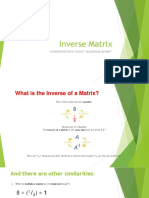 Inverse Matrix: A Presentation by Group "Algebra Ni Adonis"