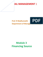 Financial Management 1: Prof. R Madhumathi Department of Management Studies