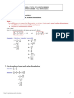 Operations Sur Les Nombres en Ecriture Fractionnaire