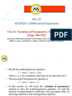 24.3.6 - Variation of Parameters Second Order