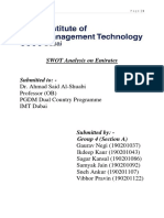 SWOT Analysis of Emirates