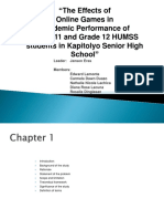 The Effects of Online Games in Academic Performance of Grade 11 and Grade 12 HUMSS Students in Kapitolyo Senior High School