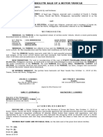 Deed of Absolute Sale of A Motor Vehicle - Lorenzo & Seldura