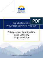 BC PNP Entrepreneur Immigration Program Guide