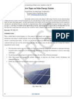 A Review Paper On Solar Energy System