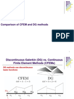 Comparison of CFEM and DG Methods