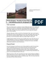 Project Proposal - Provision of Clean Water and Public Toilet and Sanitation System For Akropong in Ghana, Africa