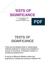 Tests of Significance