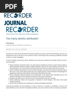 Too Many Seismic Attributes - CSEG RECORDER