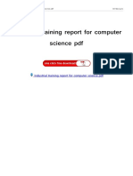 Industrial Training Report For Computer Science PDF