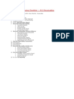 Period Close Processing Checklist - R12 Receivables: o o o o o o o o o o o o